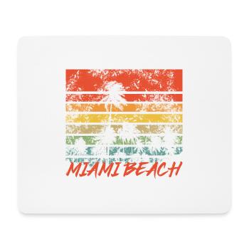 Palmen Retro Miami Beach - Mousepad (Querformat) - Weiß - Vorne