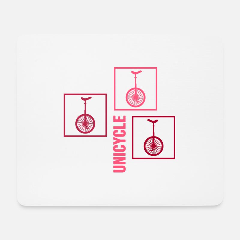 Einrad Einradartist Einradfahren unicycle-magenta - Mousepad (Querformat) - Weiß