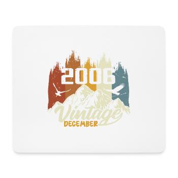 Birthday Gift born in December 2006 - Mouse Pad (horizontal) - white - Front