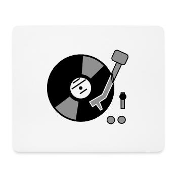 DJ Turntable Geschenkidee Vinyl Schallplatte Musik - Mousepad (Querformat) - Weiß - Vorne