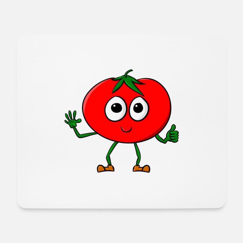 Tomate Comic - Mousepad (Querformat) - Weiß