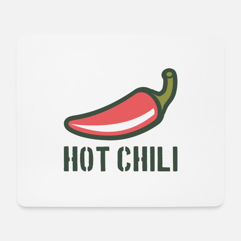 Chili Hot Chili - Mousepad (Querformat) - Weiß