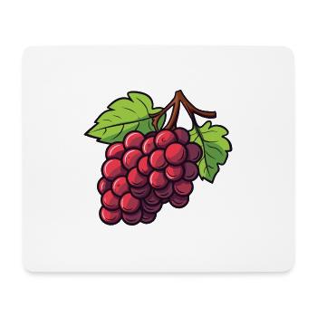 Weintrauben Symbol - Mousepad (Querformat) - Weiß - Vorne