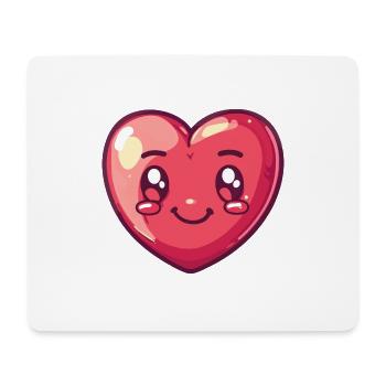 Coeur Amour Mignon En Amour - Tapis de souris (format paysage) - blanc - Devant