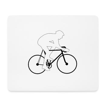 bicycle mountain bike cyclist mountainbike fahrrad - Mousepad (Querformat) - Weiß - Vorne