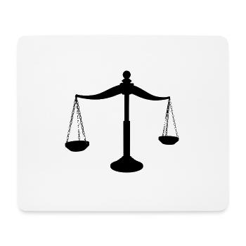 rechtsanwalt anwalt lawyer judge richter law justi - Mousepad (Querformat) - Weiß - Vorne