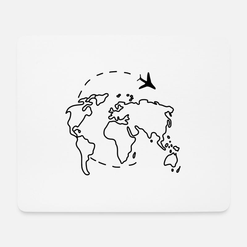 Reisen Flugzeug - Mousepad (Querformat) - Weiß