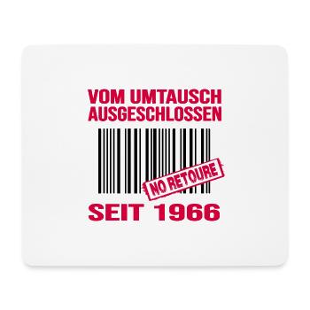 1966 geburtstag 56 jahre jubiläum barcode retoure - Mousepad (Querformat) - Weiß - Vorne