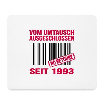 1993 geburtstag 29 jahre barcode no retoure - Mousepad (Querformat) - Weiß - Vorne