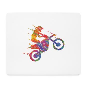 Motocross Colorful Paint Graphic Men Women & Kids - Mouse Pad (horizontal) - white - Front