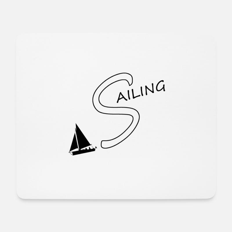 sailing, segeln, segler, segelschiff - Mousepad (Querformat) - Weiß