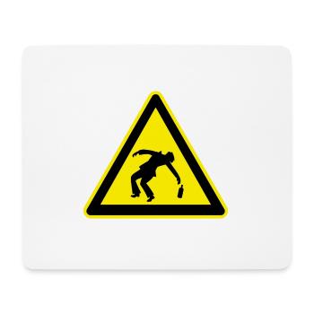Caution Drunk - Mouse Pad (horizontal) - white - Front
