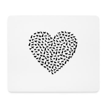 Heart Cat - Mouse Pad (horizontal) - white - Front