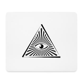 Allsehendes Auge - Mousepad (Querformat) - Weiß - Vorne
