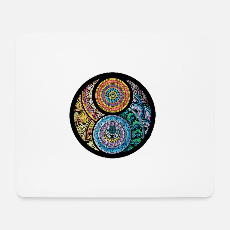 Yin Yang, Yin Yang Symbol, Yin Yang Design - Mousepad (Querformat) - Weiß