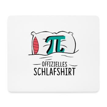 Offizielles Schlafshirt Pi Zeichen - Mousepad (Querformat) - Weiß - Vorne