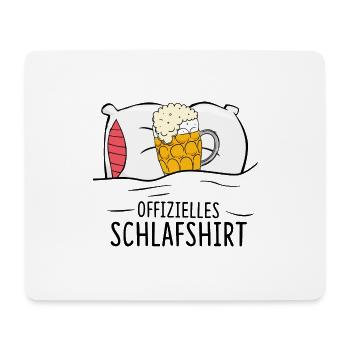 Chemise de nuit officielle à la bière - Tapis de souris (format paysage) - blanc - Devant