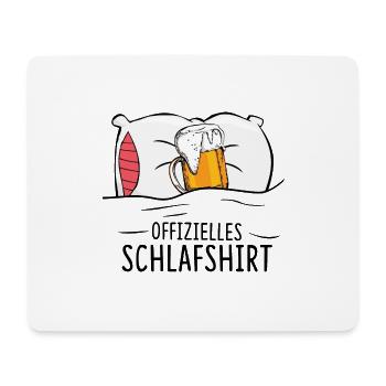 Chemise de nuit officielle Beer - Tapis de souris (format paysage) - blanc - Devant