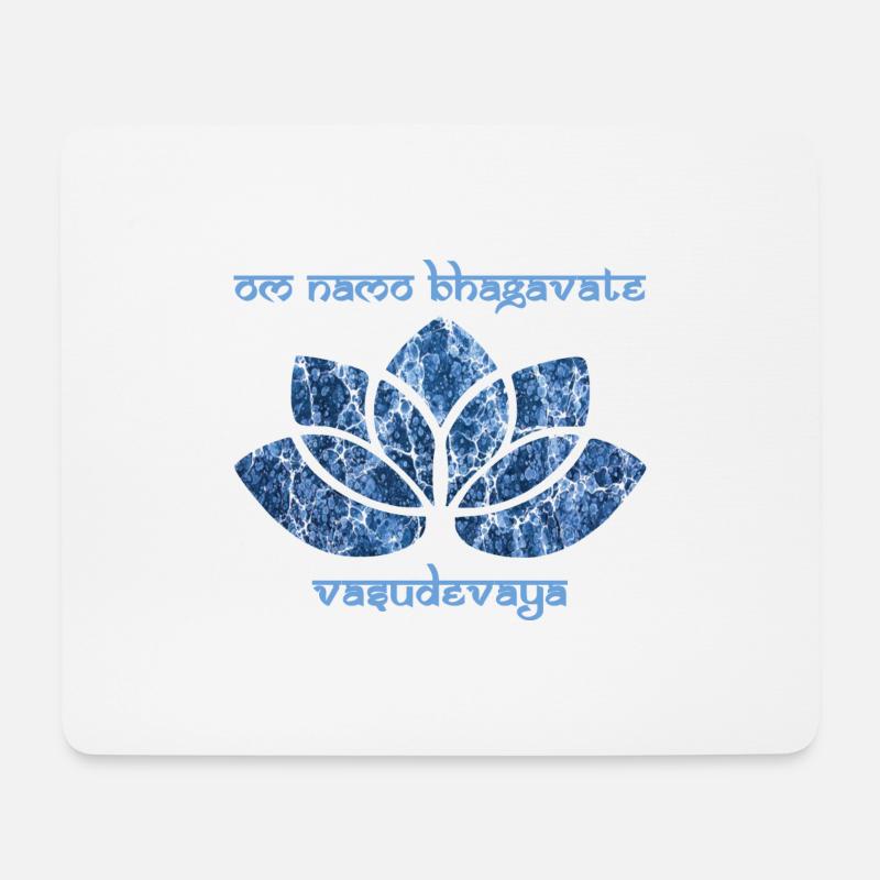mantra om namo bhagavate vasudevaya e 206 - Mousepad (Querformat) - Weiß