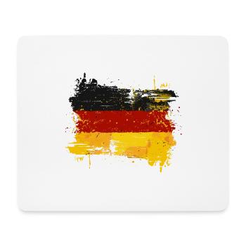 Deutschland Flagge Deutsche Fahne Used Look Heimat - Mousepad (Querformat) - Weiß - Vorne