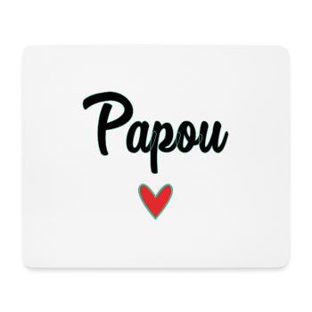 PAPUA. PAPA. VATERTAG. FROHER VATERTAG - Mousepad (Querformat) - Weiß - Vorne