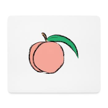 peach pfirsich veggie gemuese fruits17 - Mousepad (Querformat) - Weiß - Vorne
