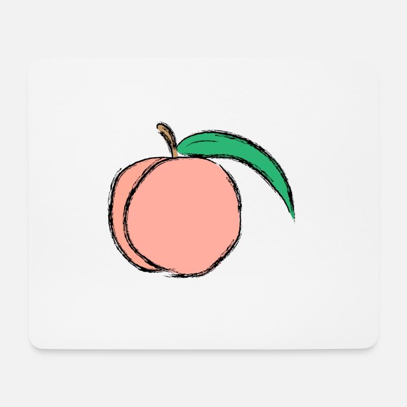 peach pfirsich veggie gemuese fruits17 - Mousepad (Querformat) - Weiß