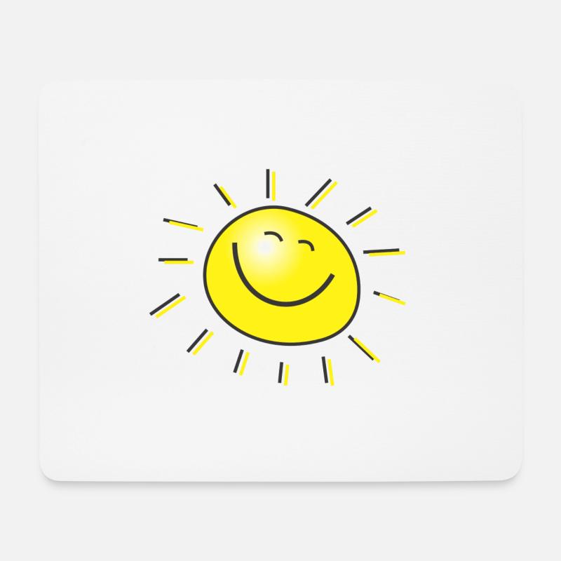 Sonne - Mousepad (Querformat) - Weiß