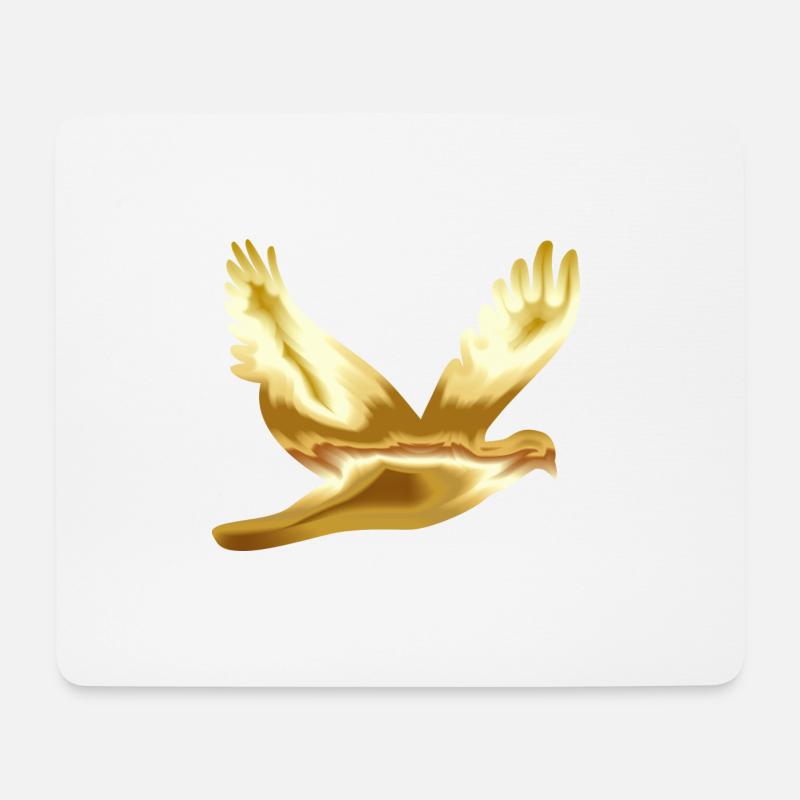 Taube Friedenstaube Gold Geschenk Geschenkidee - Mousepad (Querformat) - Weiß