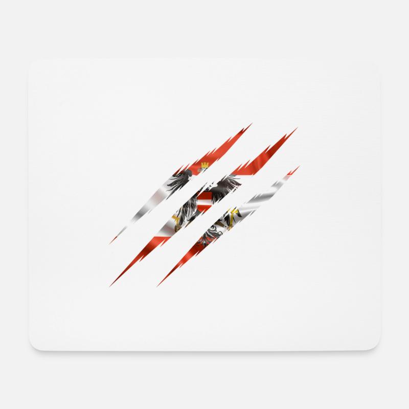 Österreich Kratzer Krallen Kratzen Cut Spur Risse - Mousepad (Querformat) - Weiß