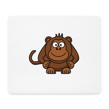 Affe - Mousepad (Querformat) - Weiß - Vorne