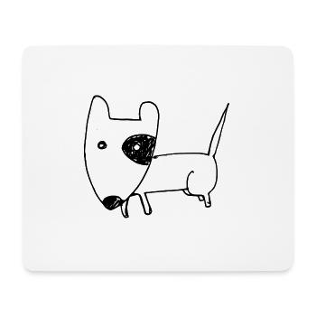 chien mignon - Tapis de souris (format paysage) - blanc - Devant