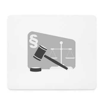 rechtsanwalt anwalt lawyer judge richter law justi - Mousepad (Querformat) - Weiß - Vorne