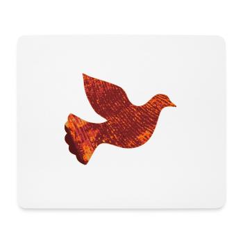 Pigeon rouge - Tapis de souris (format paysage) - blanc - Devant