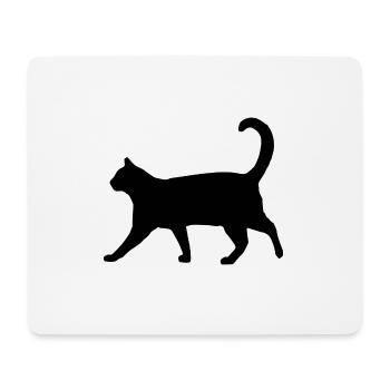 Katze Silhouette klassisch - Mousepad (Querformat) - Weiß - Vorne