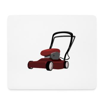 rasenmaeher lawn mower mowing machine2 - Mousepad (Querformat) - Weiß - Vorne