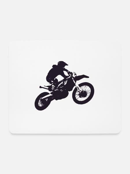 MOTORCYCLE MOTOCROSS Design! - Mouse Pad (horizontal) - white