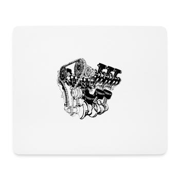 La course automobile cadeau ingénieur - Tapis de souris (format paysage) - blanc - Devant
