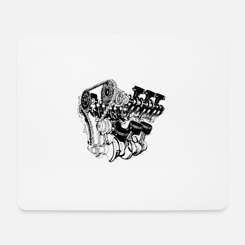La course automobile cadeau ingénieur - Tapis de souris (format paysage) - blanc