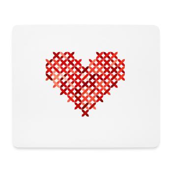 i love you ich liebe dich valentines day heart her - Mousepad (Querformat) - Weiß - Vorne