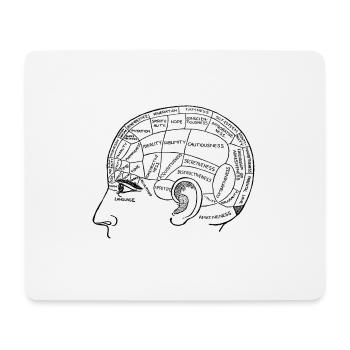 Brain, anatomy, drawing, medical - Mouse Pad (horizontal) - white - Front