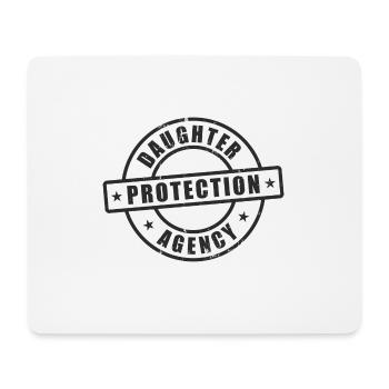 lustiges Siegel der Agentur zum Schutz der Tochter - Mousepad (Querformat) - Weiß - Vorne