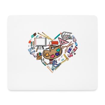 Enseignant d’art peintre peintre peinture dessin cadeau - Tapis de souris (format paysage) - blanc - Devant
