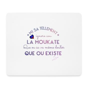 Humour la moukate - Tapis de souris (format paysage) - blanc - Devant