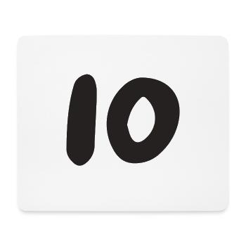 10 - Mousepad (Querformat) - Weiß - Vorne