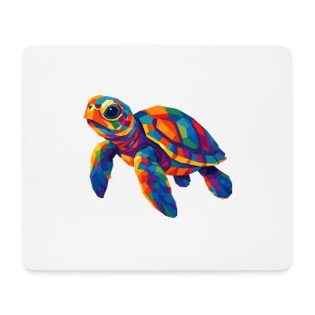 WPAP Polygon Stil Tiere Meeresschildkröte - Mousepad (Querformat) - Weiß - Vorne