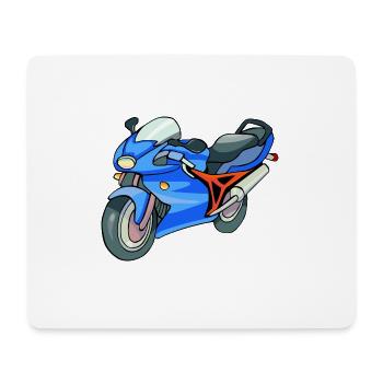 motocross motorcycles athlete sport motorrad40 - Mousepad (Querformat) - Weiß - Vorne