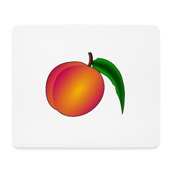 peach pfirsich veggie gemuese fruits16 - Mousepad (Querformat) - Weiß - Vorne