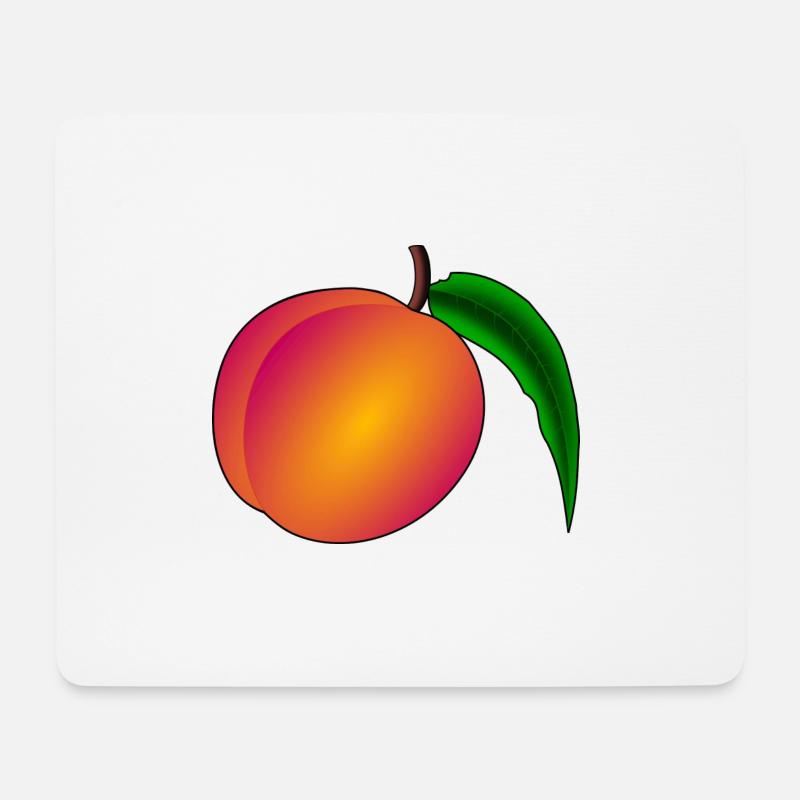 peach pfirsich veggie gemuese fruits16 - Mousepad (Querformat) - Weiß