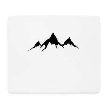 Berge, Alpen, Berg, Wandern - Mousepad (Querformat) - Weiß - Vorne